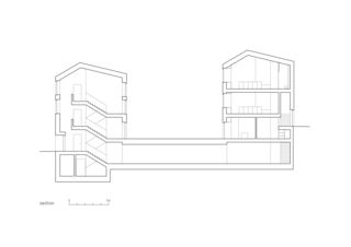 Schnitt crèche, uape, nurserie à vétroz von Savioz Fabrizzi architectes Sàrl