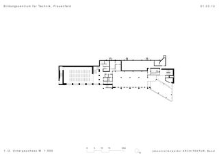 Grundriss 1./2.UG Bildungszentrum für Technik von jessenvollenweider architektur ag