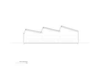 coupe longitudinale salle de sport triple, viège von Savioz Fabrizzi architectes Sàrl