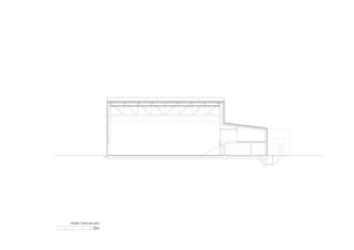 coupe transversale salle de sport triple, viège von Savioz Fabrizzi architectes Sàrl