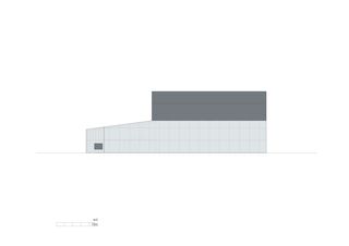 façade est salle de sport triple, viège von Savioz Fabrizzi architectes Sàrl