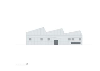 façade sud salle de sport triple, viège von Savioz Fabrizzi architectes Sàrl
