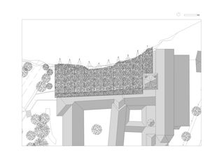 Plan couverture des ruines, st-maurice von Savioz Fabrizzi architectes Sàrl
